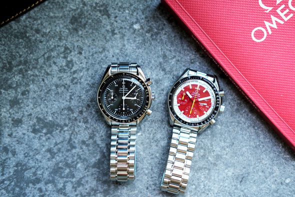 Omega Speedmaster Ferrari Grand Prix Red Dial watch Michael Schumacher racing 1996