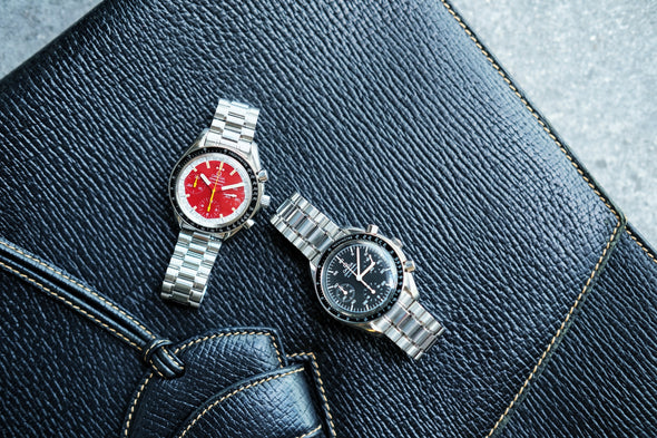 Omega Speedmaster Ferrari Grand Prix Red Dial watch Michael Schumacher racing 1996
