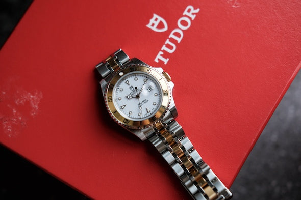 TUDOR Mini Sub Prince Date Automatic 73193 SS / YG White dial Submariner