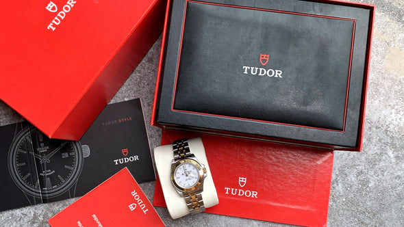 TUDOR Mini Sub Prince Date Automatic 73193 SS / YG White dial Submariner