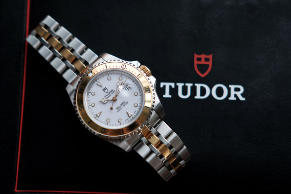 TUDOR Mini Sub Prince Date Automatic 73193 SS / YG White dial Submariner