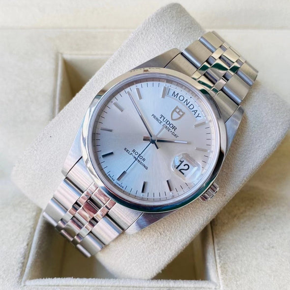 Tudor Prince Date-Day 76200 Automatic Stainless steel Men's Watch Box & Paper