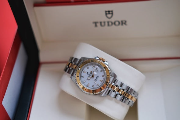 TUDOR Mini Sub Prince Date Automatic 73193 SS / YG White dial Submariner