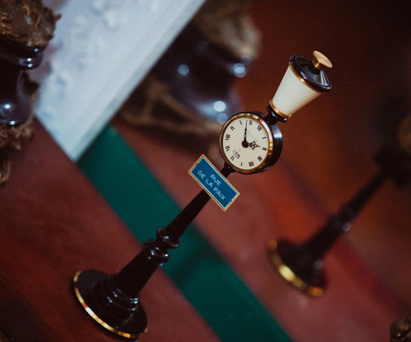 Jaeger Lecoultre 1960s Rue De La Paix Lantern Table Desk 8 Day Clock