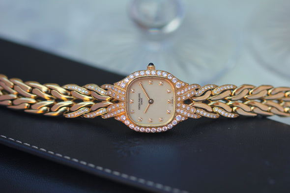 Patek Philippe 18ct gold La Flamme bracelet watch