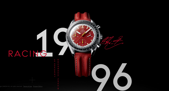 Omega Speedmaster Ferrari Grand Prix Red Dial watch Michael Schumacher racing 1996
