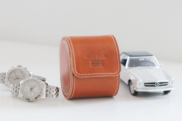 Mayfair Brown watch travelling roll