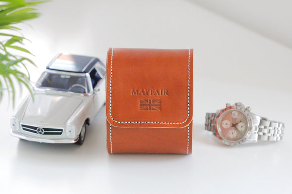 Mayfair Brown watch travelling roll