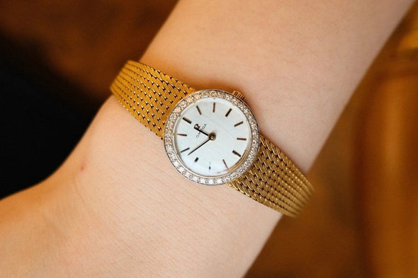 Omega 18K Gold and Diamonds ladies watch