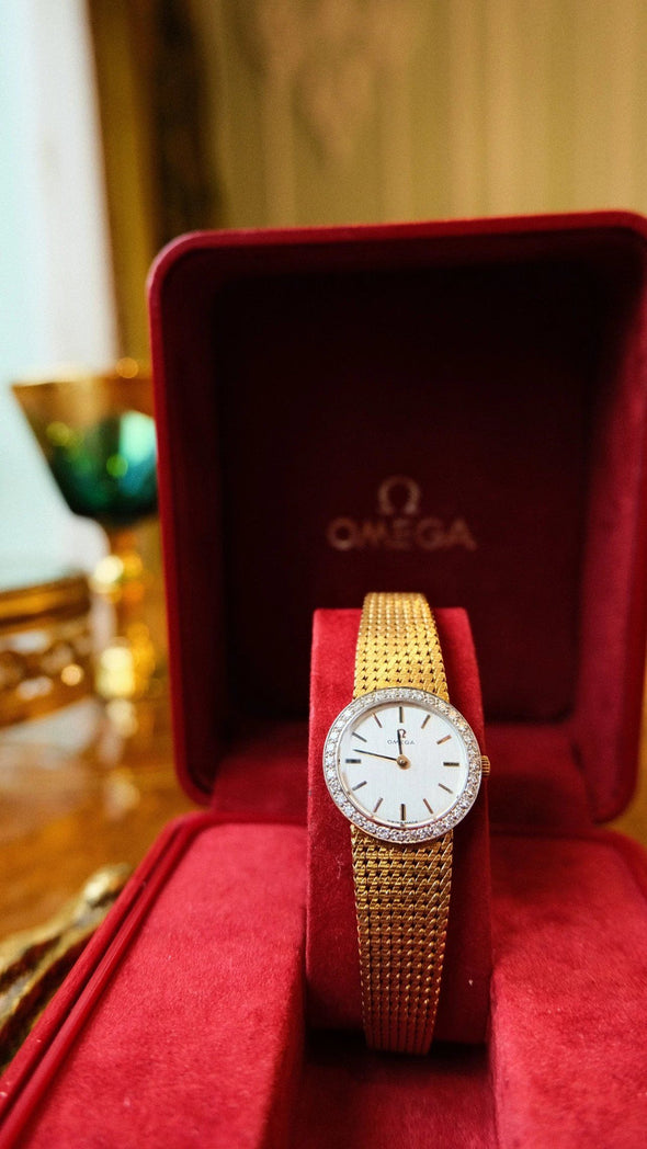 Omega 18K Gold and Diamonds ladies watch
