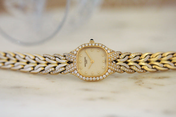 Patek Philippe 18ct gold La Flamme bracelet watch