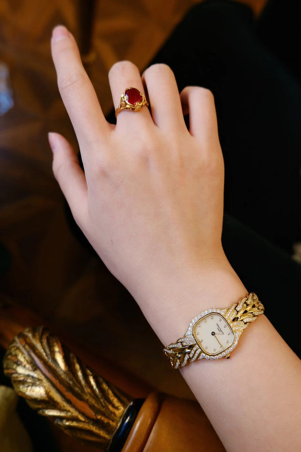 Patek Philippe 18ct gold La Flamme bracelet watch