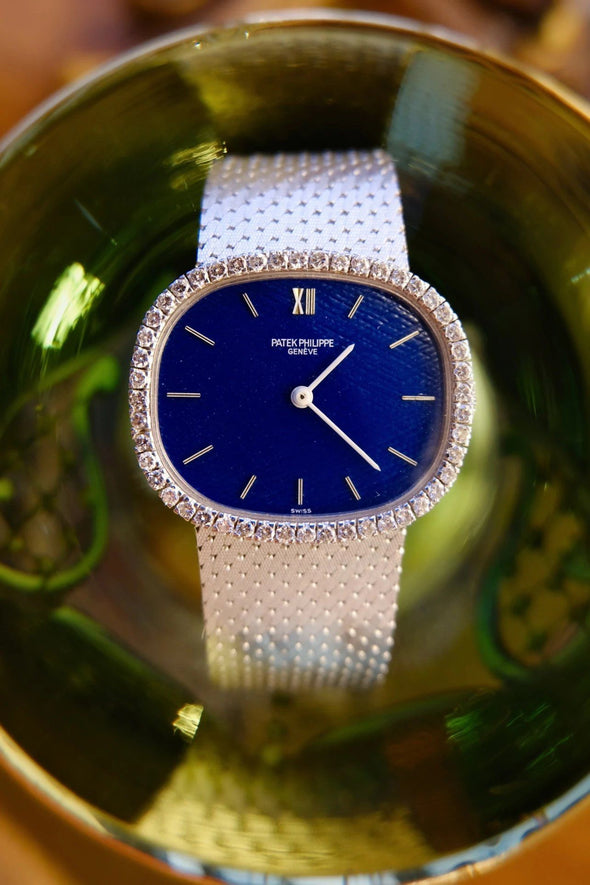 Patek Philippe Lady's Blue dial diamond cocktail watch