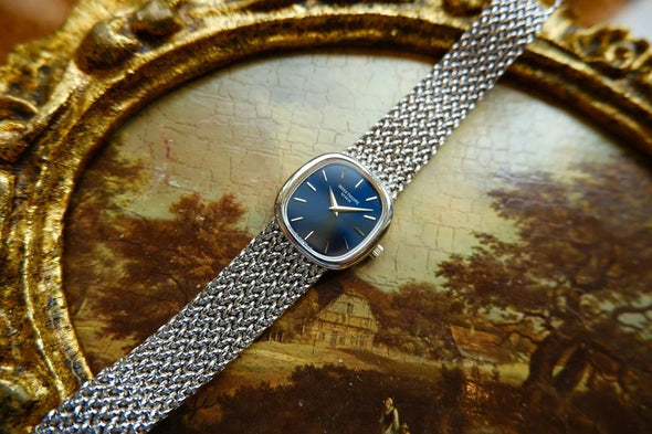 Patek Philippe Blue dial Golden Ellipse cocktail watch