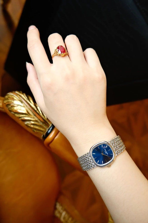 Patek Philippe Blue dial Golden Ellipse cocktail watch