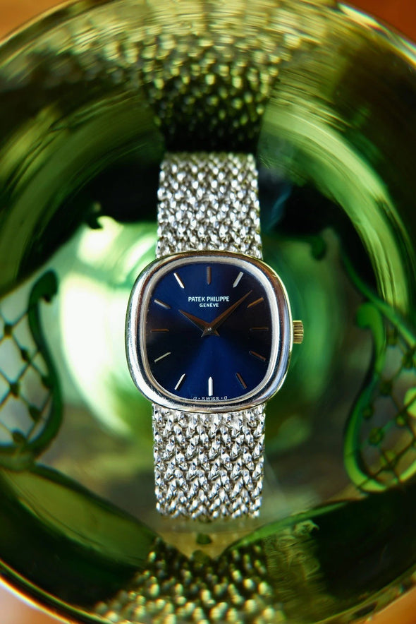 Patek Philippe Blue dial Golden Ellipse cocktail watch
