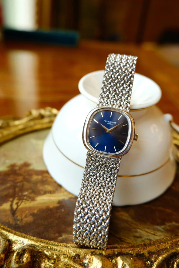 Patek Philippe Blue dial Golden Ellipse cocktail watch