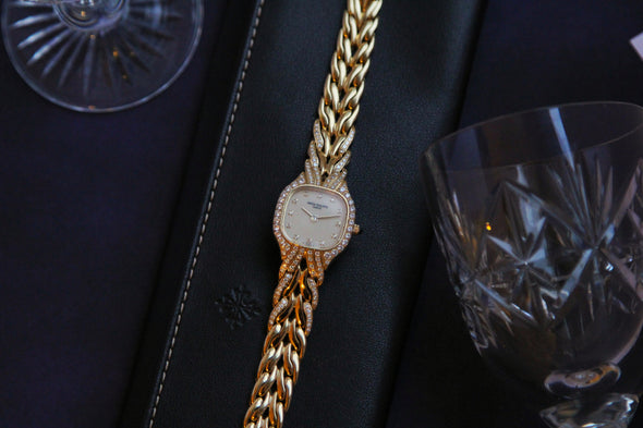 Patek Philippe 18ct gold La Flamme bracelet watch