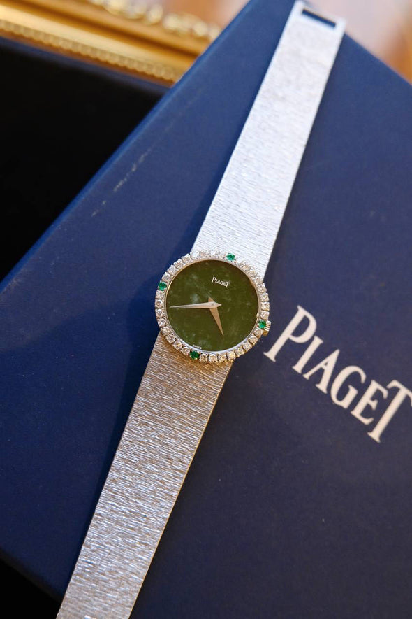Piaget Lady's Jade dial diamond cocktail watch
