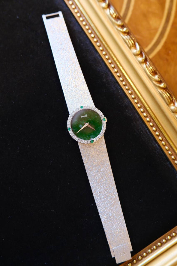 Piaget Lady's Jade dial diamond cocktail watch