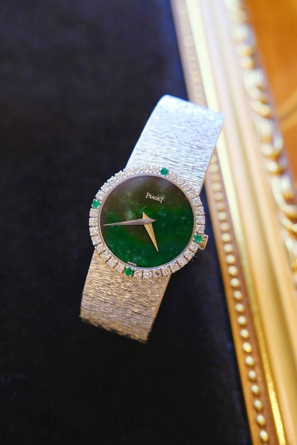 Piaget Lady's Jade dial diamond cocktail watch