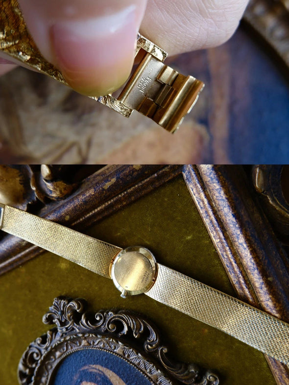 Piaget Orange dial 18 Karat Gold cocktail watch 1970S