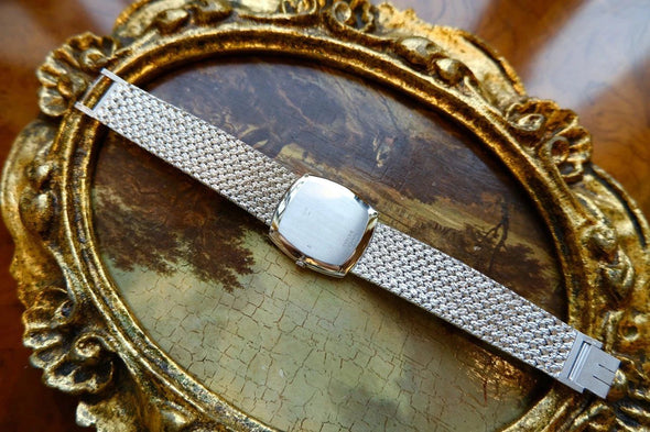 Piaget rare lapis lazuli Octagon 18 Karat White Gold cocktail watch
