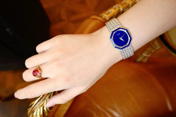 Piaget lapis dial white gold watch