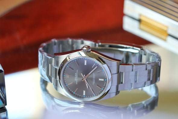 Rolex Oyster Perpetual 114300 Grey Dial 2017 Full-set watch