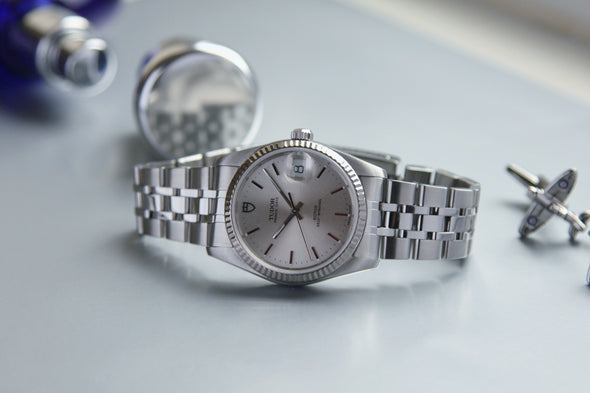 Tudor Prince Day 74034 Silver sunburst Dial Watch