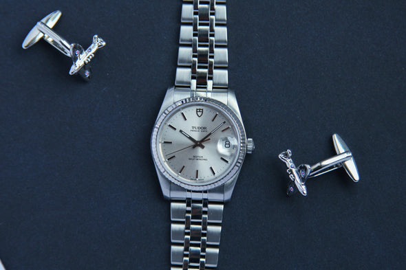 Tudor Prince Day 74034 Silver sunburst Dial Watch