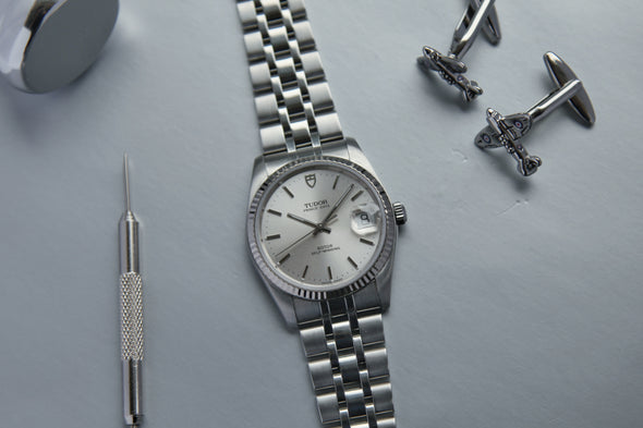 Tudor Prince Day 74034 Silver sunburst Dial Watch