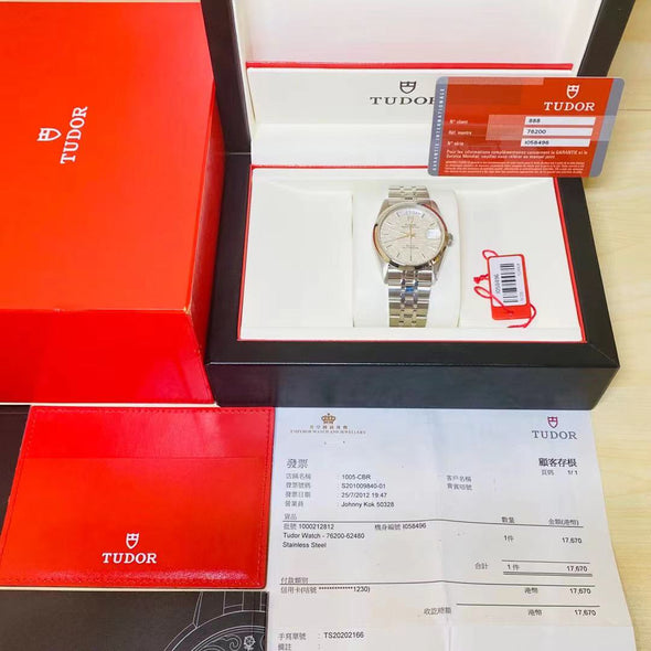 Tudor Prince Date-Day 76200 Linen dial watch