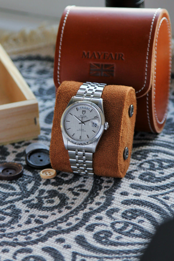 Tudor Prince Date-Day 76200 Automatic Stainless steel Men's Linen Dial Watch