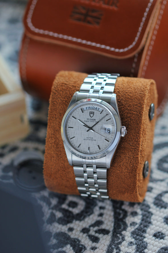 Tudor Prince Date-Day 76200 Automatic Stainless steel Men's Linen Dial Watch
