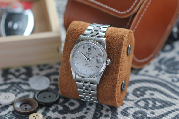 Tudor Prince Date-Day 76200 Automatic Stainless steel Men's Linen Dial Watch
