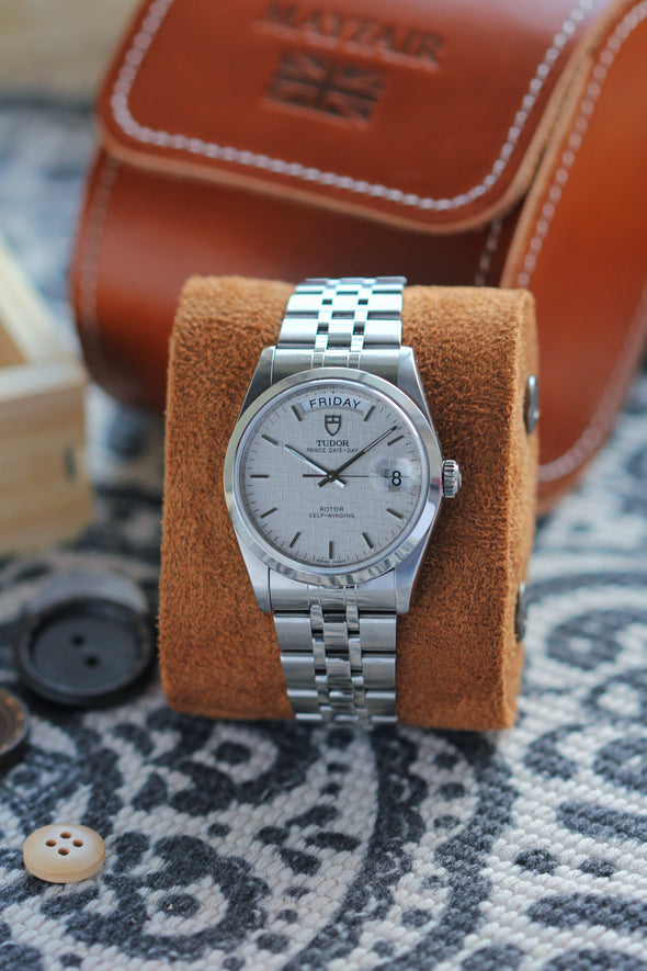 Tudor Prince Date-Day 76200 Automatic Stainless steel Men's Linen Dial Watch