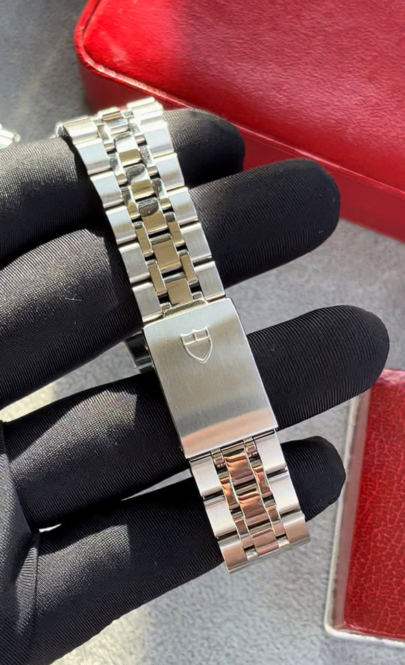 Tudor Prince Date-Day 76200 Automatic Stainless steel Men's Linen Dial Watch
