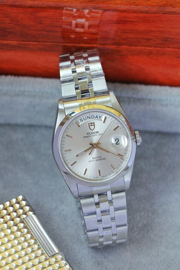 Tudor Prince Date-Day 76200 Sunburst dial Watch