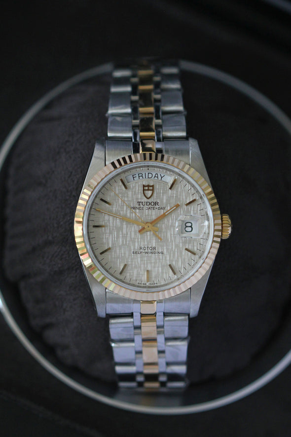 Tudor Prince Date-Day 76213 Linen Dial watch