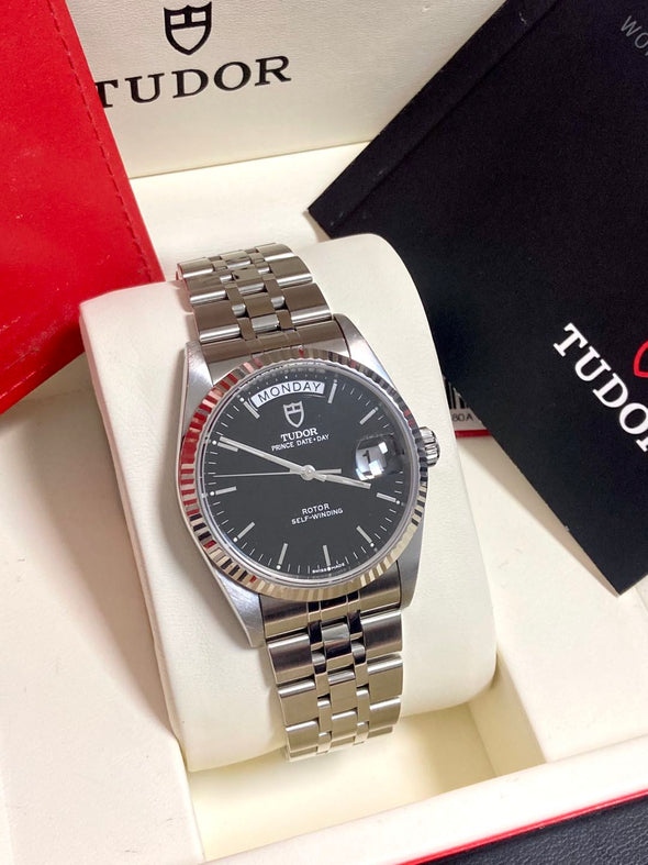 Tudor Prince Day-Date 76214 Black Dial Full-Set Watch