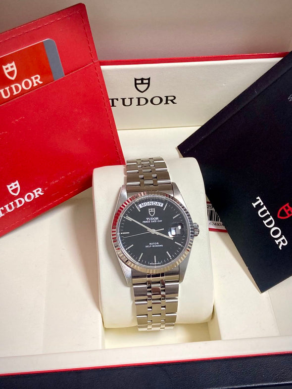 Tudor Prince Day-Date 76214 Black Dial Full-Set Watch
