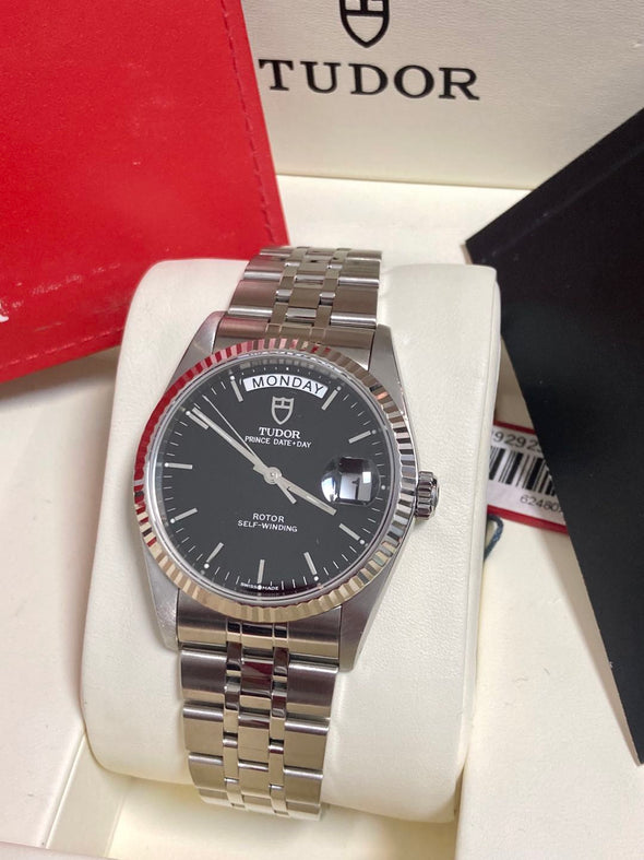 Tudor Prince Day-Date 76214 Black Dial Full-Set Watch