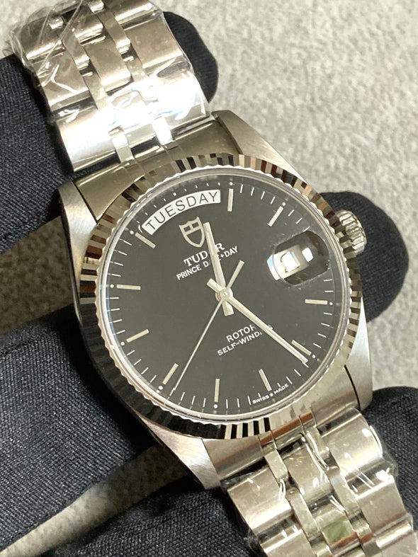 Tudor Prince Day-Date 76214 Black Dial Full-Set Watch