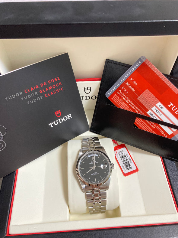 Tudor Prince Day-Date 76214 Black Dial Full-Set Watch