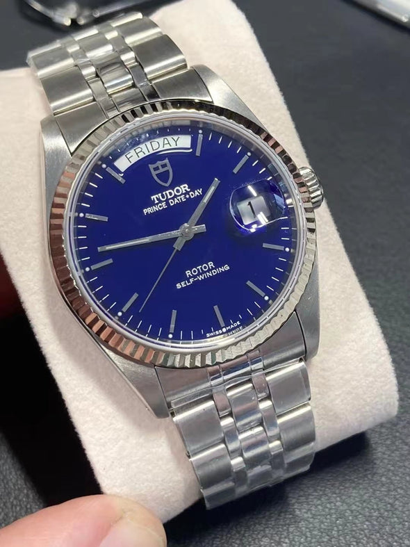 Tudor Prince Day-Date 76214 rare blue dial Watch