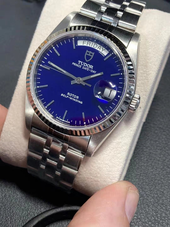 Tudor Prince Day-Date 76214 rare blue dial Watch