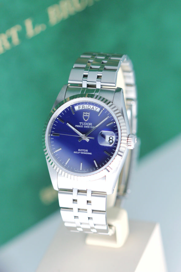 Tudor Prince Day-Date 76214 rare blue dial Watch