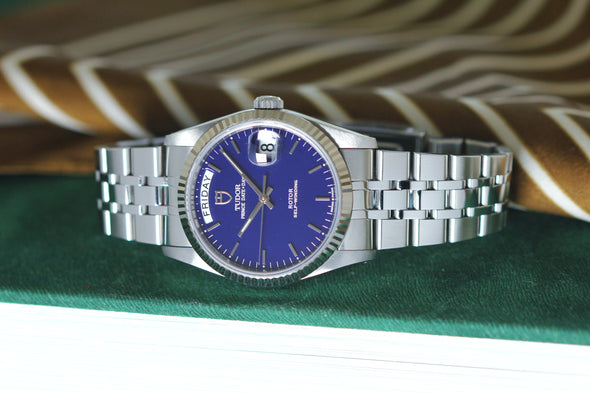 Tudor Prince Day-Date 76214 rare blue dial Watch