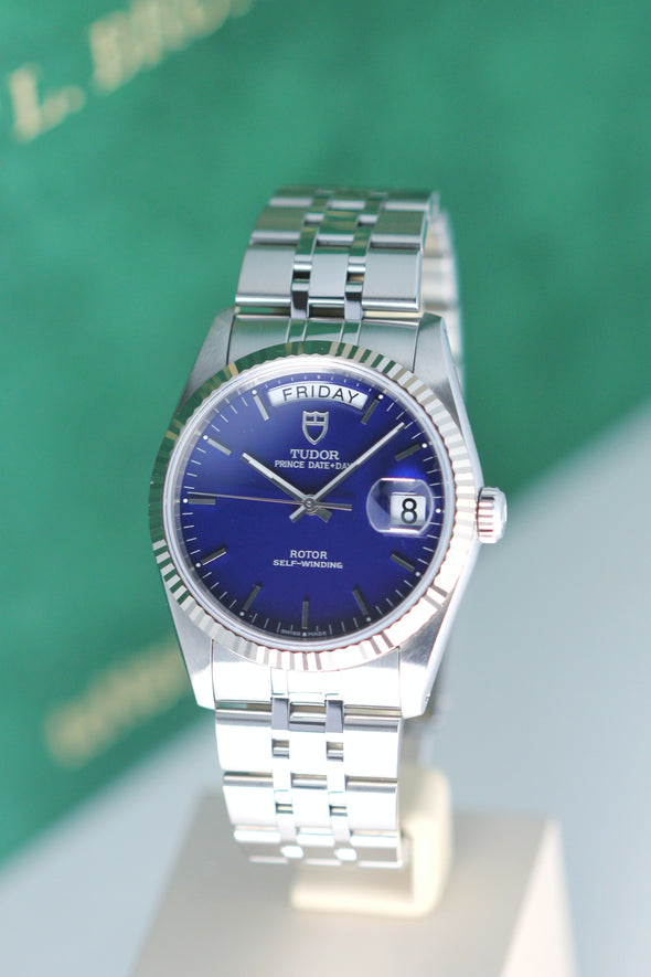 Tudor Prince Day-Date 76214 rare blue dial Watch